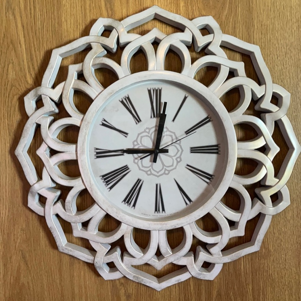 Pink and gold tint wall clock